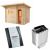 Sentiotec Sauna Set Gartensauna LAVA mit Saunaofen Nordex Next und Saunasteuerung wave.com4 | klimaworld.com