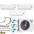 Klimaanlage Komplettset Multisplit Midea Wandgeräte 1x2,7kW /1x3,5kW/1x5,3kW 