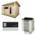 Sentiotec Sauna Set Gartensauna Scala Large mit Saunaofen Cumulus und Steuerung Pro B2 | klimaworld.com