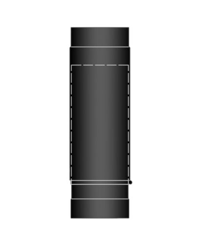 TermaTech | Rauchrohr | Ø 150 | 590-910 mm | Schwarz emailliert