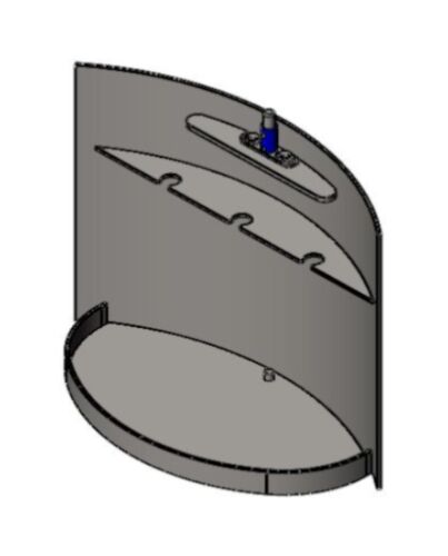 TermaTech | Holzfachtür für Kaminöfen TT20/TT20R | Dunkelgrau