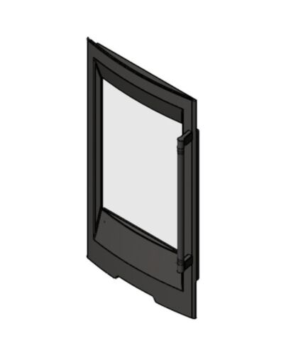 TermaTech | Tür komplett für Kaminofen TT30 | Schwarz