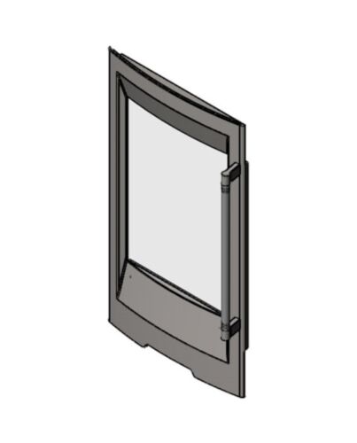 TermaTech | Tür komplett für Kaminofen TT30 | Grau