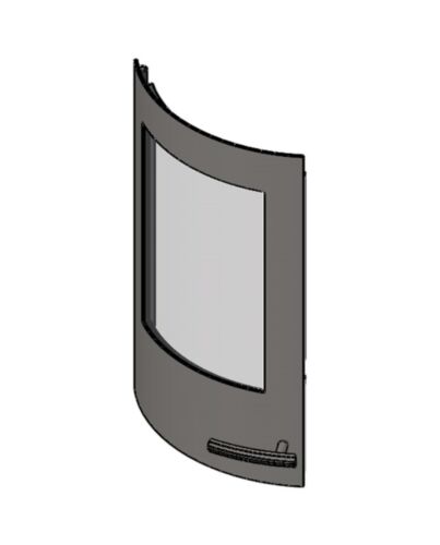 TermaTech | Tür komplett für Kaminofen TT20 | Grau