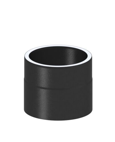 Jeremias Ofenrohr Längenelement 150 mm + Kondensatring | Schwarz