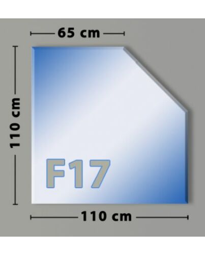 Fünfeck F17 Funkenschutzplatte aus Sicherheitsglas