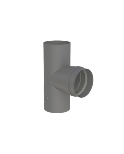 Jeremias | T-Anschluss 90 Grad | Revisionsöffnung| Gussgrau | Ø 100mm