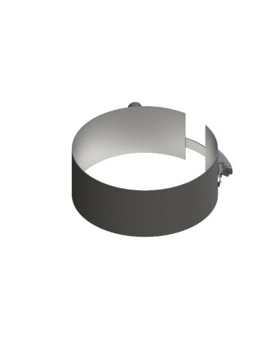 Jeremias Pellet Befestigungsschelle mit Gewindmuffe | schwarz | Ø80 mm