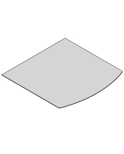 TermaTech | Bodenplatte Segmentbogen | 1000×1000×6 mm | Glas