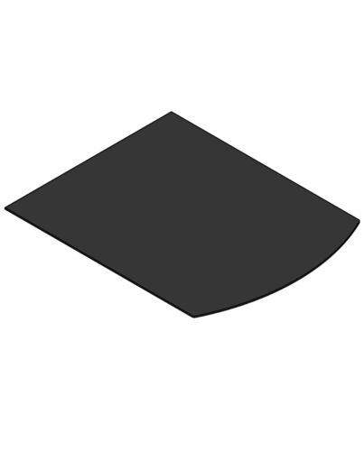 TermaTech | Bodenplatte Segmentbogen | 795×990×2 mm | Stahl | Schwarz