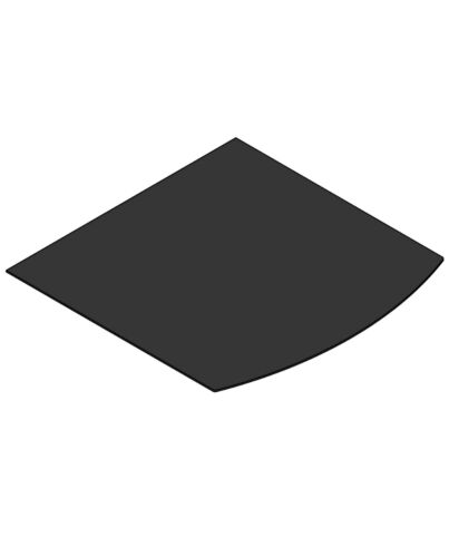 TermaTech | Bodenplatte Segmentbogen | 990×990×2 mm | Stahl | Schwarz