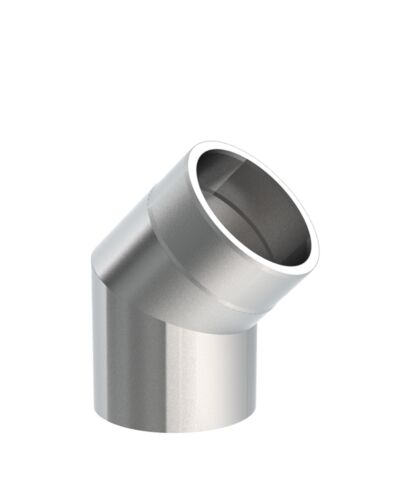 Jeremias Ofenrohr Winkel 45° ohne Tür | Ø150mm | gebürstet