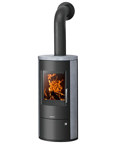 Justus Kaminofen Austin 5 Stahl Schwarz, Speckstein | klimaworld.com