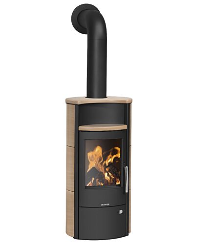 Oranier Kaminofen Pori 5 Stahl Schwarz, Keramik Corretto | klimaworld.com