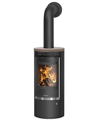 Oranier Kaminofen Rota Top 2.0 Stahl Schwarz, Top Keramik Grappa | klimaworld.com