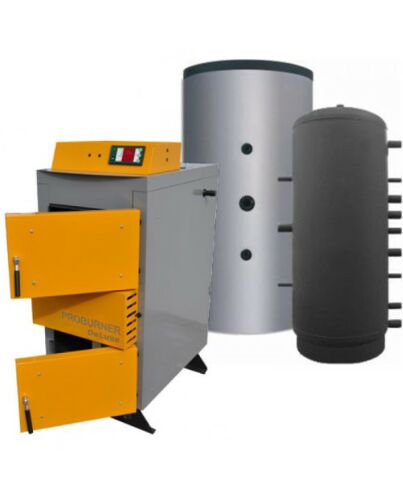 Holzvergaserkessel Santer Solar Profi Proburner 18 kW mit 1x1000L Puffer