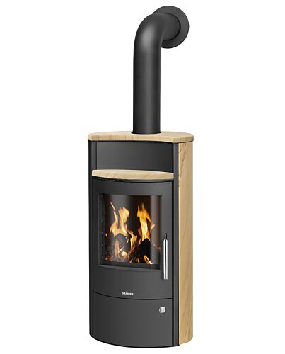 Oranier Kaminofen Pori Aqua 2 Stahl Schwarz, Sandstein | klimaworld.com