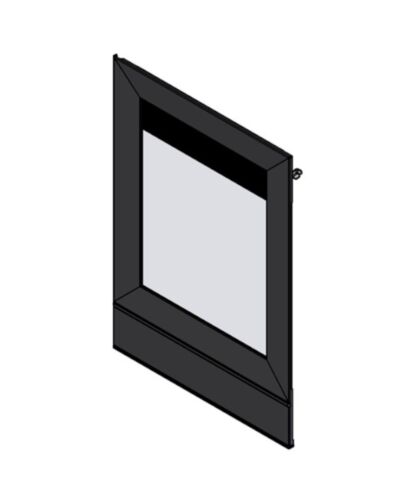 TermaTech | Tür komplett für Kaminofen TT60 | Schwarz