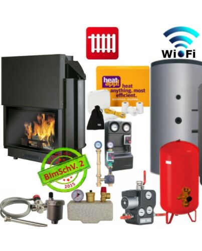 Wasserkamineinsatz Edilkamin Acquatondo 22 FLAT CS PLUS 23kW Smart Home SET 1