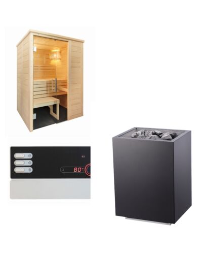 Sentiotec Sauna Set Alaska Mini mit Saunaofen und Saunasteuerung | klimaworld.com