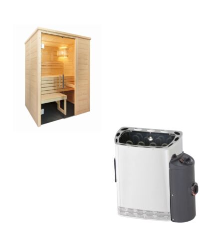 Sentiotec Sauna Set Alaska Mini mit Saunaofen Mini inkl. Steuerung | klimaworld.com