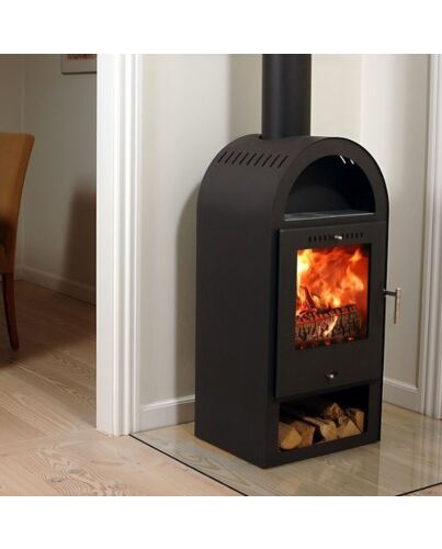 Warmuftkaminofen | Asgård 4 | Schwarz | 6 kW