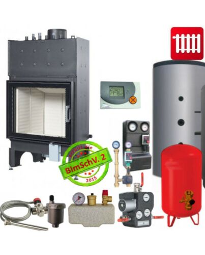 Wasserkamineinsatz Austroflamm aquaHEAT 12,5 kW DIBt-Zulassung Standard SET 1