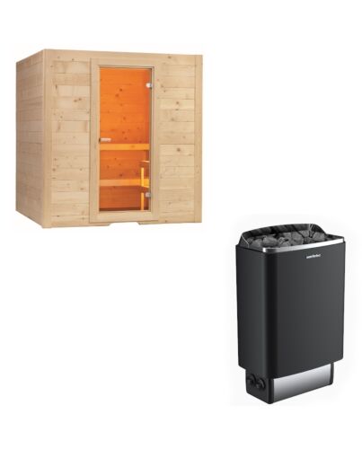 Sentiotec Sauna Set Basic Large mit Saunaofen 100 inkl. Steuerung | klimaworld.com