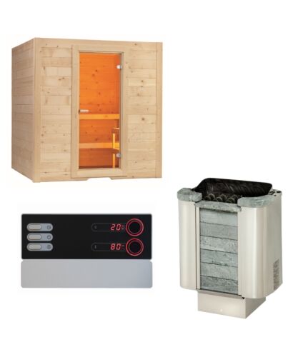 Sentiotec Sauna Set Basic Large mit Saunaofen Nordex Next Combi und Steuerung Pro B3 | klimaworld.com