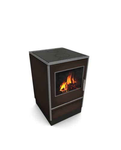 Glutos HHS 03 S Holzherd mit Sichtscheibe in braun 6,5 kW | klimaworld.com