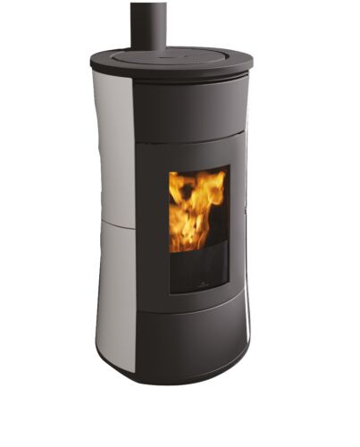 Edilkamin Pelletofen Cherie 9 Evo ATC in Stahl mattweiß - www.klimaworld.com