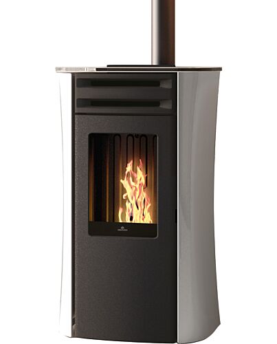 Edilkamin Pelletofen Dania AT Plus Glas Weiß 