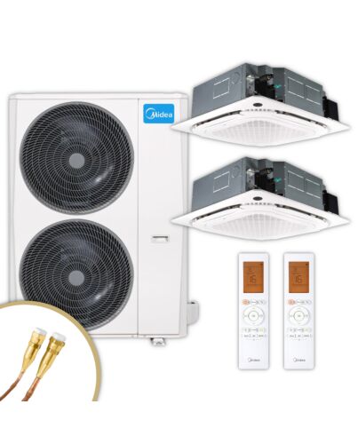 MIDEA | Deckenkassetten-Set TWIN | 7,0 kW + 7,0 kW | Quick-Connect