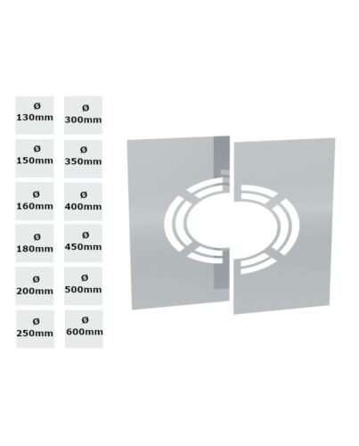 Jeremias Deckenblende für Hinterlüftung | 1°-65° | zweiteilig | Ø wählbar 