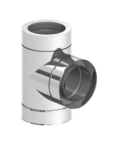 T-Anschluss 90° T-Stück für Edelstahlschornsteine Jeremias