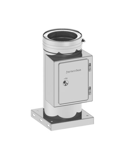 Reinigungselement mit integrierter Grundplatte für Edelstahlschornsteine Jeremias