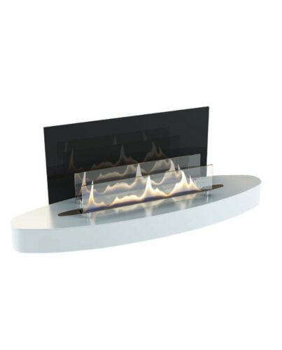 ebios-fire Wandkamin Elipse Wall - Einzelansicht Mattweiß