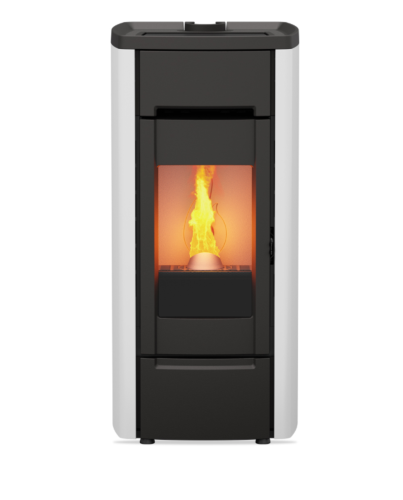 Kalor Pelletkamin Ermetica 98 Cast Iron MOd 10C in Weiß | klimaworld.com