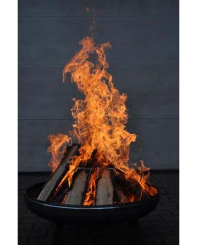 Feuerschale 600 mm Feuerkorb Stahl Pflanzschale Klöpperboden Terrassenfeuer