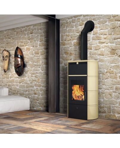 Edilkamin | Flamma 14 | Verkleidung Keramik pergament