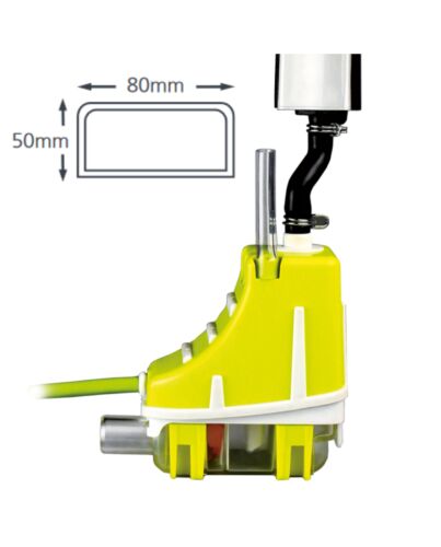 ASPEN | Kondensatpumpe SILENT+ MINI LIME Slimline | Kanal cremeweiß 