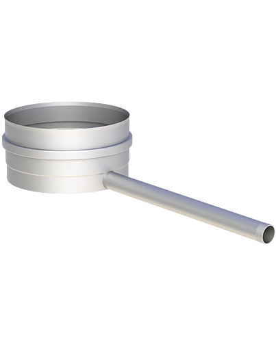 Kondensatschale mit Ablauf 250 mm und 1/2'' Nippel Ø 225 mm