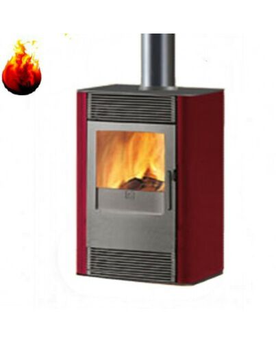 Kaminofen Disco 9 kW Edilkamin Luftheizer bordeaux