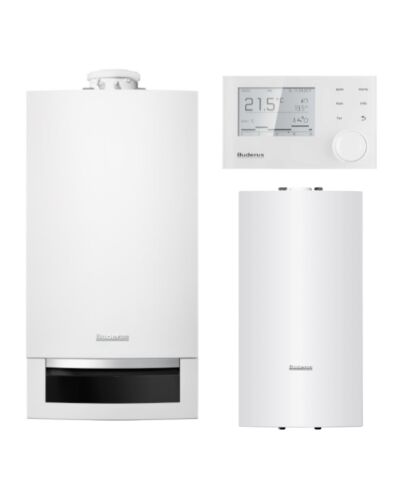 BUDERUS | Gas-Brennwertgerät-Set | Logaplus W22 | GB172-20 H | 20 kW