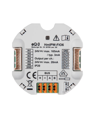 Homematic IP Wired I/O Modul 6-fach - Unterputz | eQ-3 | HmIPW-FIO6 ➔ www.klimaworld.com