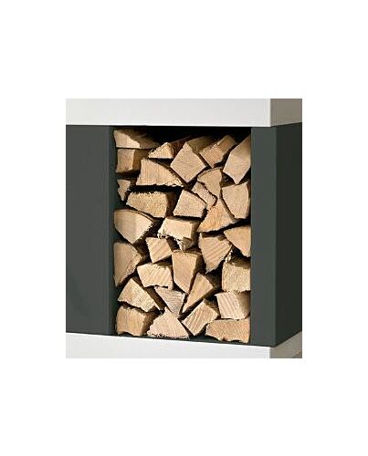 Haas & Sohn Holzfach für Kaminofen Adonis, grau