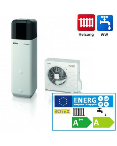 Wärmepumpe Luft/Wasser Rotex HPSU compact 308 H/C - 24C  Biv Paket 6kW + 300L