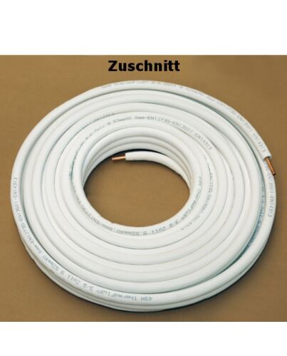 Kältemittelleitung Isoliert Klimarohr Doppelrohrleitung, Zuschnitt, von vorne 1/4 3/8 Zoll | Klimaworld.com