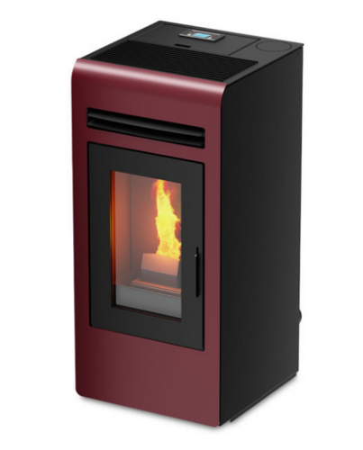 Kalor Cayenne mit 8,7 kW Pelletkamin in bordeaux
