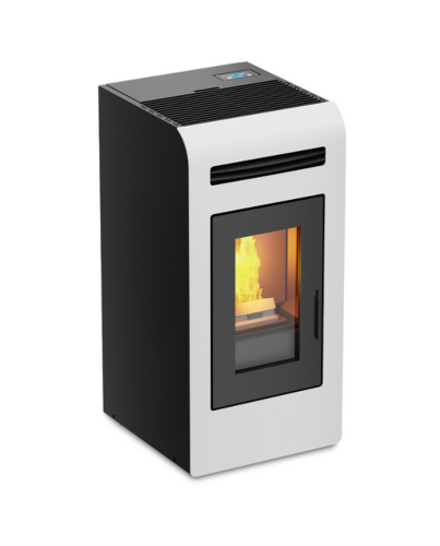 Kalor Cayenne mit 8,7 kW Pelletkamin in weiß
